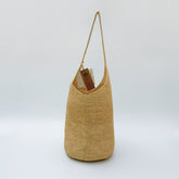 StrawWeave Handmade Large Raffia Bucket Bag  Eco-Friendly Summer Casual Shoulder Bag for Women, Colorblock Woven Tote
